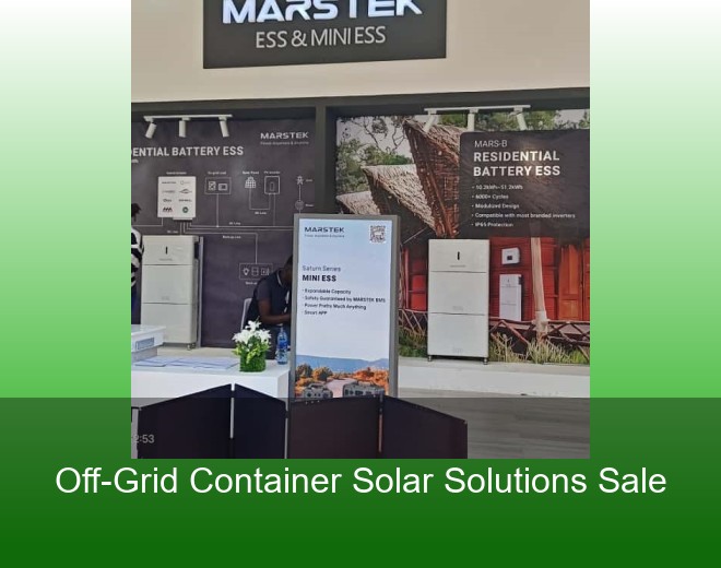 Off-Grid Container Solar Solutions Sale